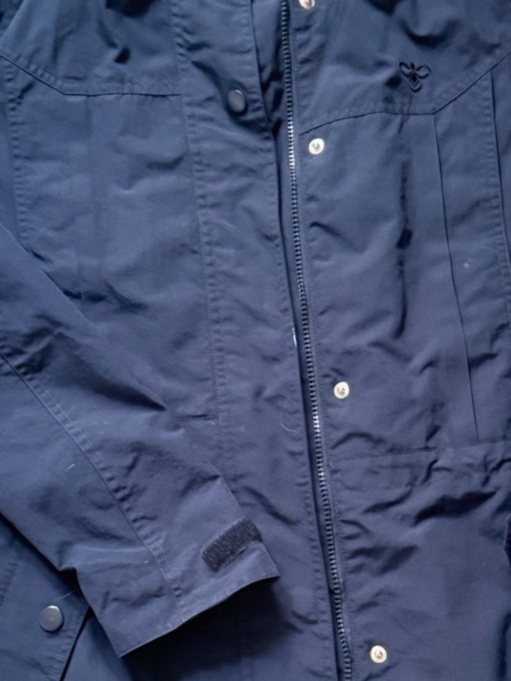 HUMMEL 
dark navy lightweight hooded parka jacket - Picture 3 of 3